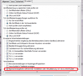 JAVA Control Panel